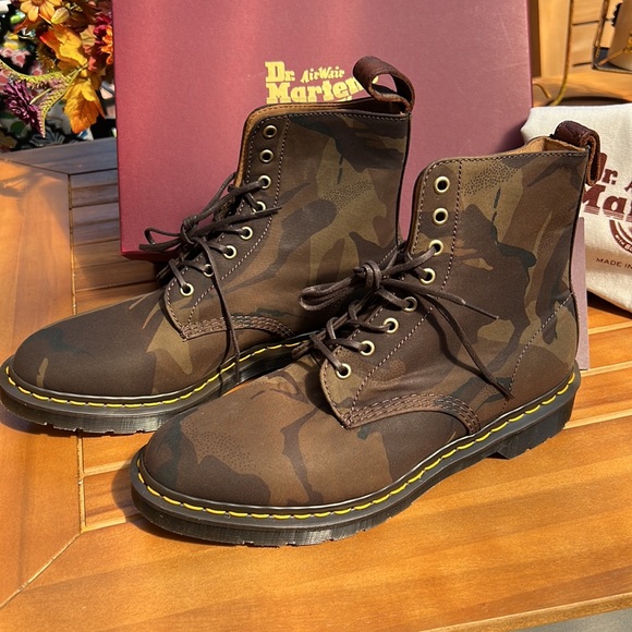 RARE NWT/Box Dr. Martens Pascal Olive & Dark Tan Camo+Abandon. England. US 10M - Picture 4 of 16